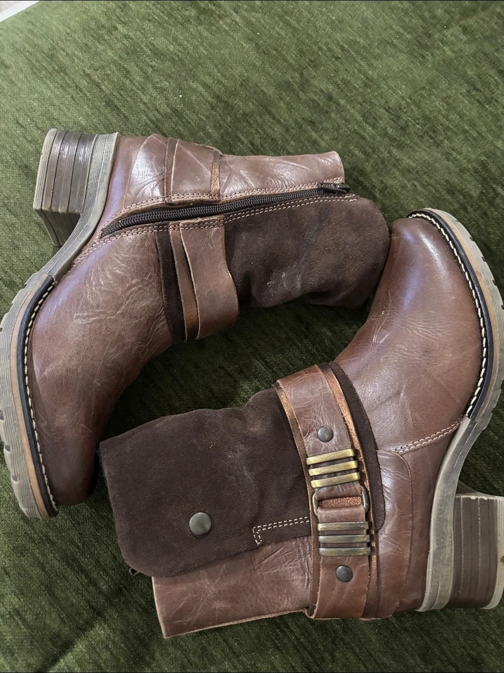 Dromedaris Women's Brown Leather Casual Ankle Boots Size 6.5